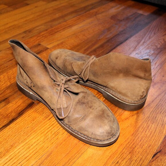 Clarks Desert Boots | Men’s Size 12 | Tan Leather Chukka Boots - Picture 5 of 11